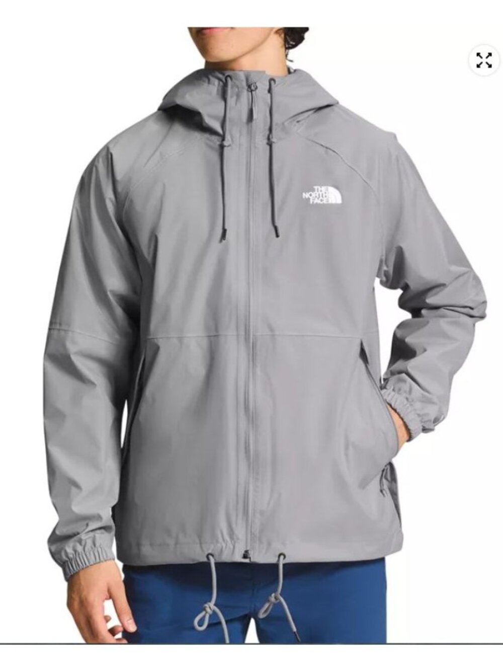 North Face Antora Rain Jacket Hoodie Size Medium Men's Full Zip Pockets NWOT